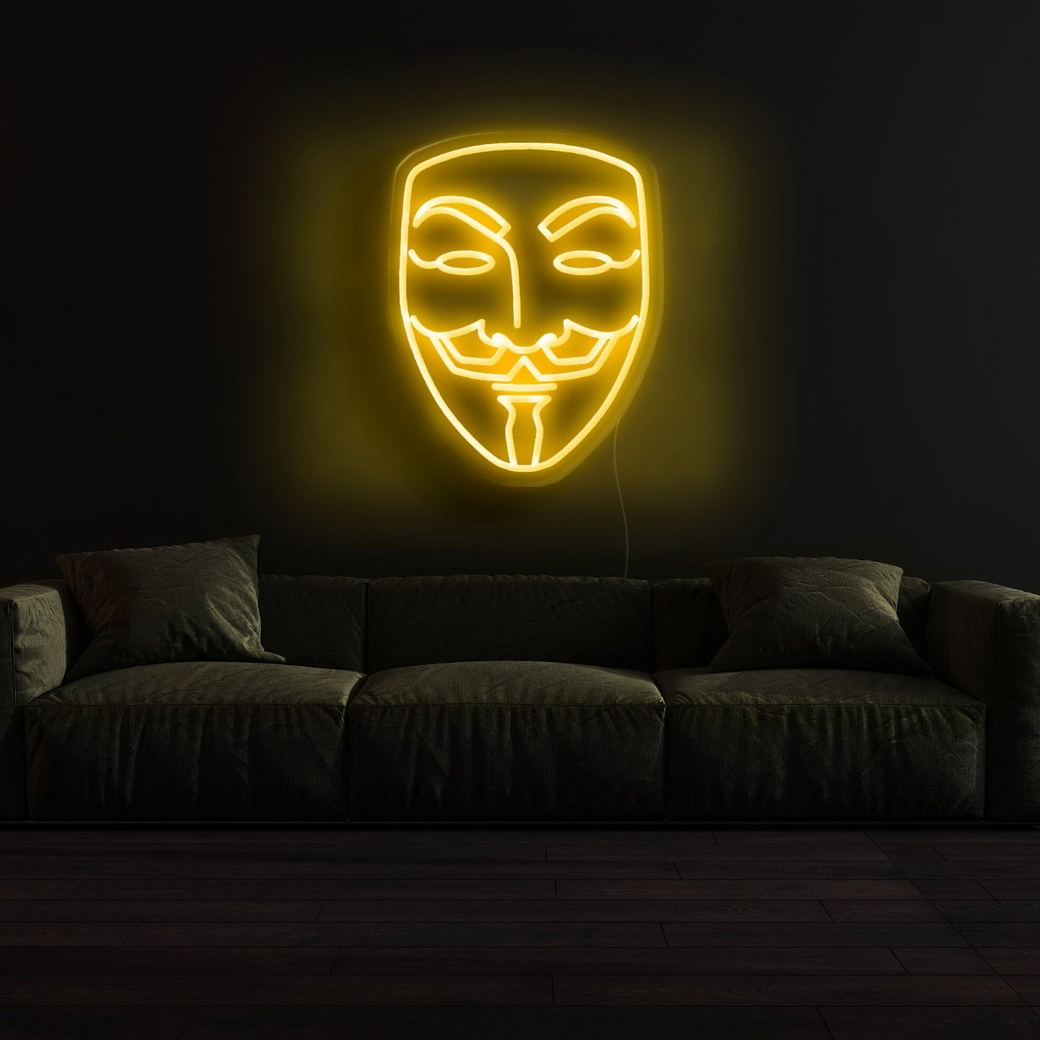 V For Vendetta Mask Neon Sign | Shineneon