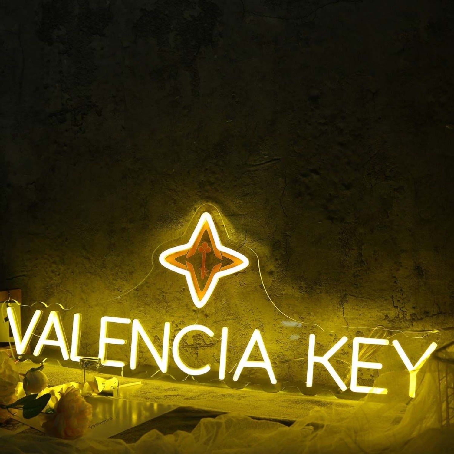 Valencia Key Yellow Led Neon Sign - Shineneon