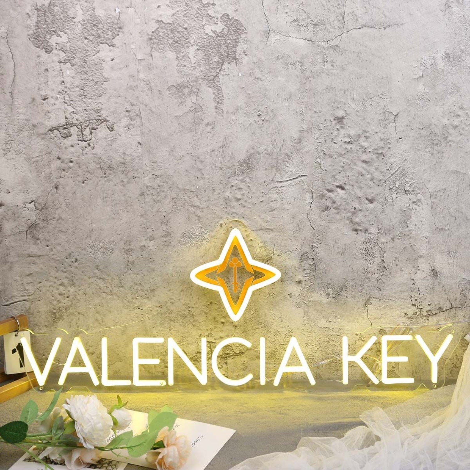 Valencia Key Yellow Led Neon Sign - Shineneon