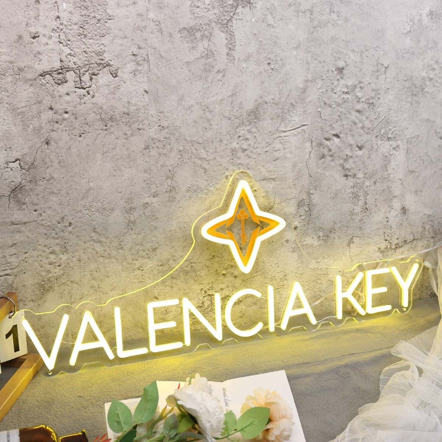 Valencia Key Yellow Led Neon Sign - Shineneon
