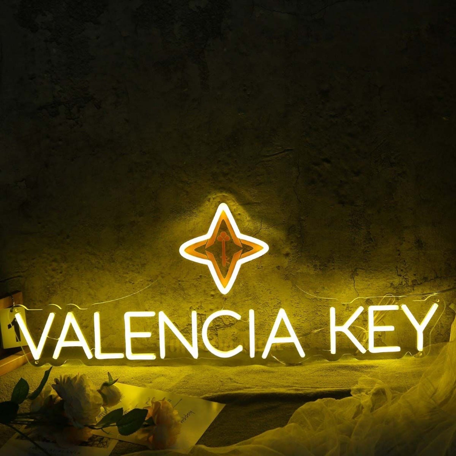 Valencia Key Yellow Led Neon Sign - Shineneon