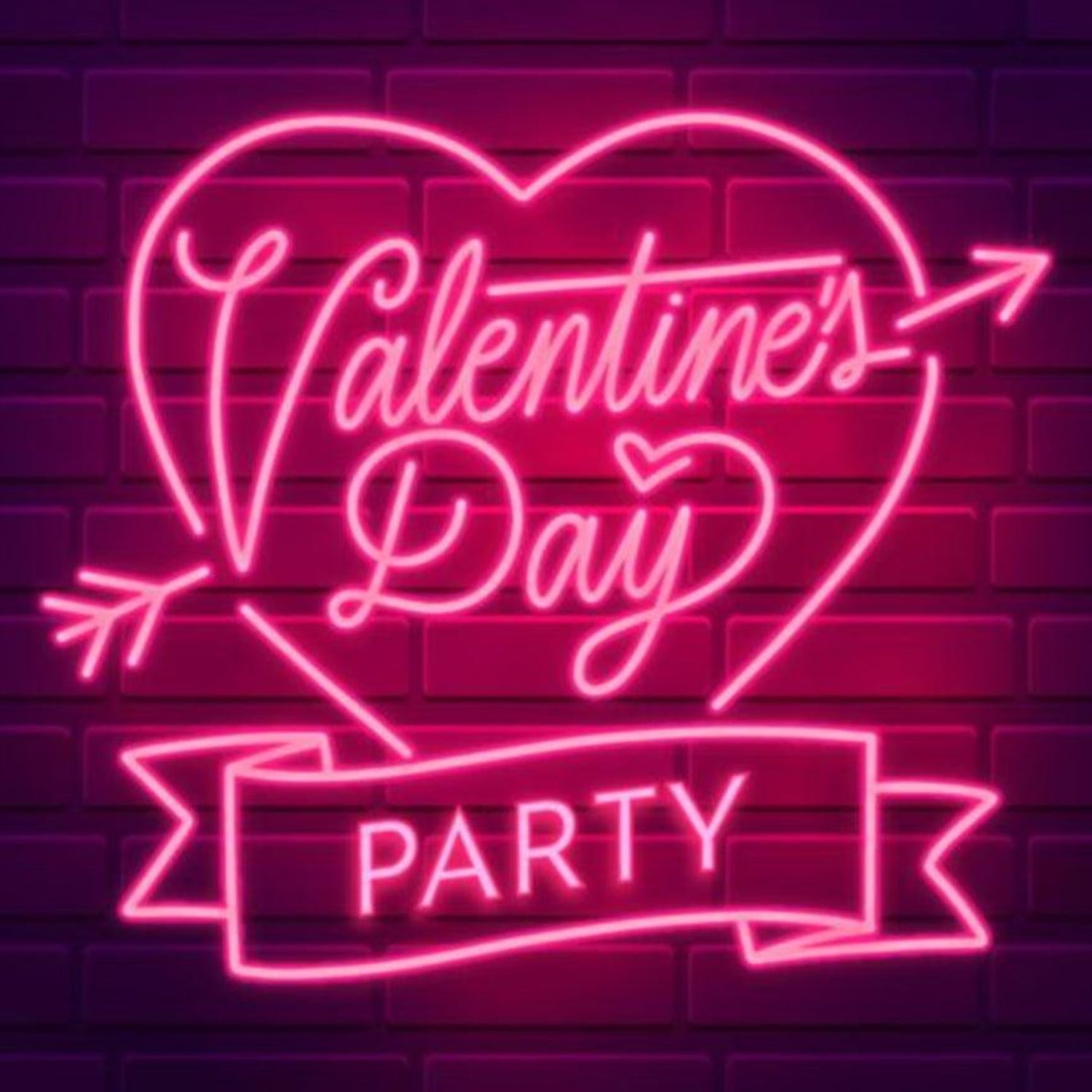 Valentines Day Party Pink Heart Arrow Led Neon Sign For Romantic Decor | Shineneon
