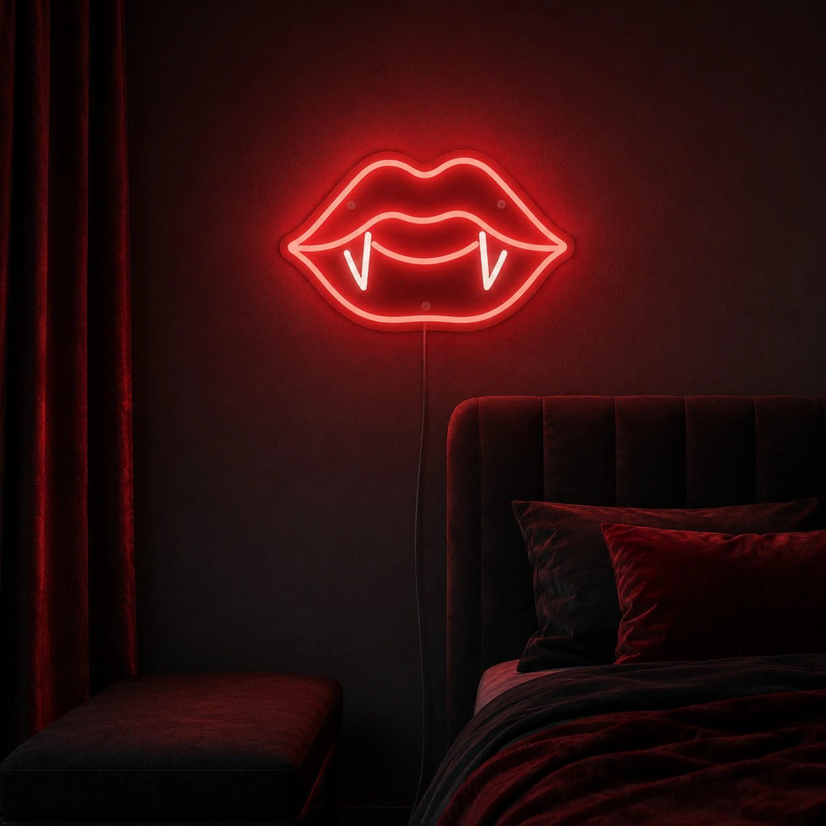 Vampire Lips With Fangs LED Neon Sign - Shineneon
