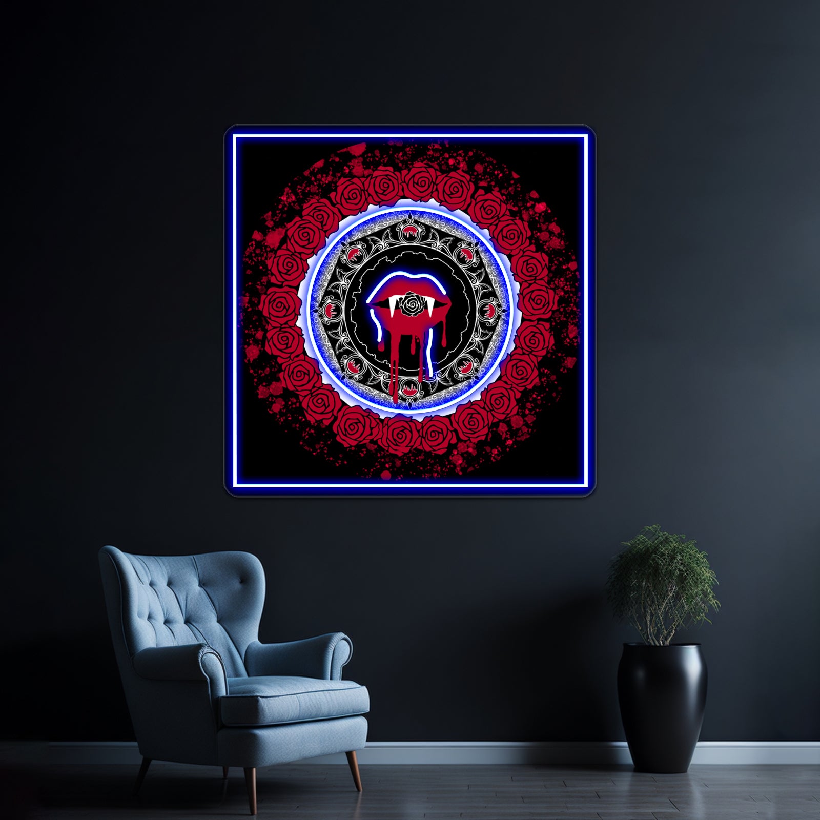 Vampire The Masquerade Inktober Kiss Sunweaver Wall Artwork Neon Signs | Shineneon