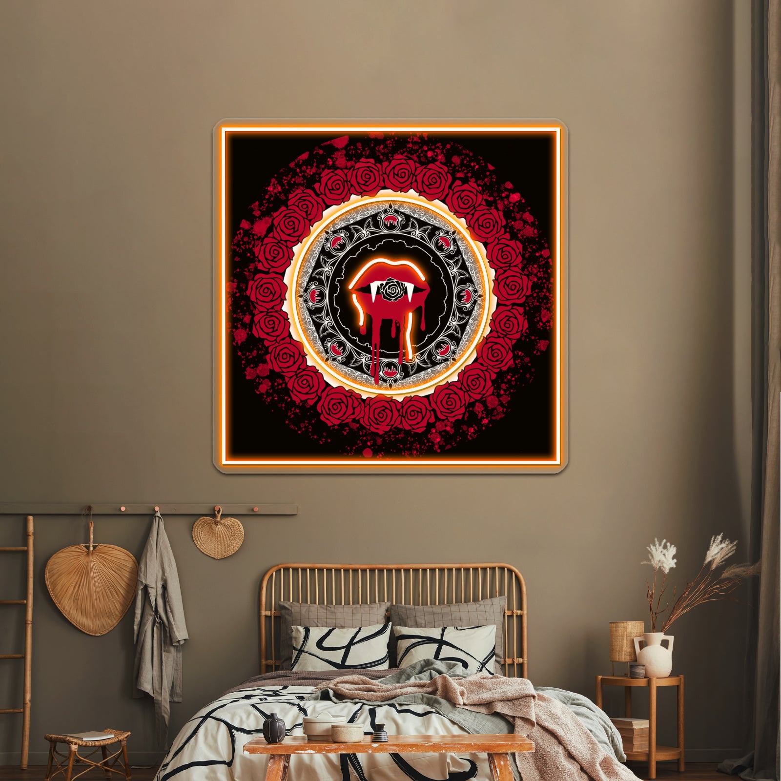 Vampire The Masquerade Inktober Kiss Sunweaver Wall Artwork Neon Signs | Shineneon