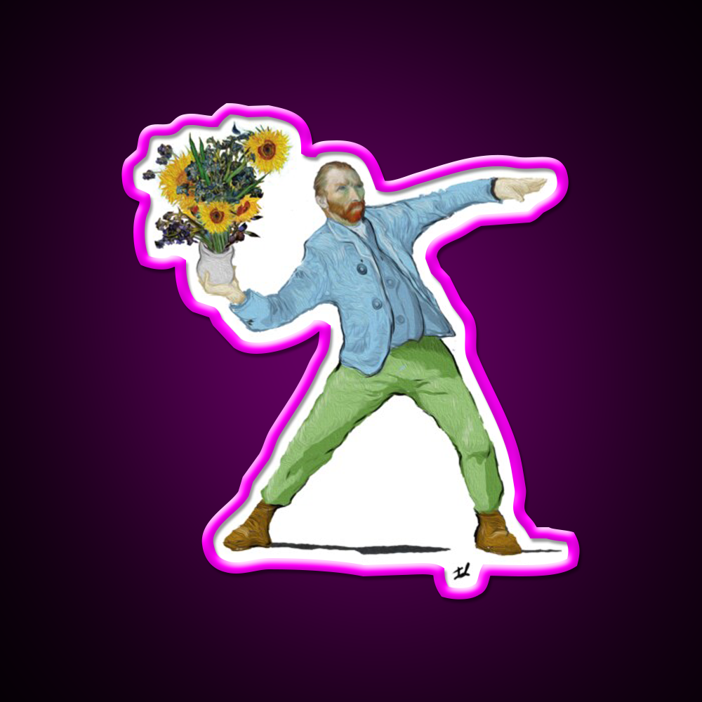 Van Goghsky Cocktail Bar Decor Led Neon Sign Rgb Color - Neon sign mounted on wall in room