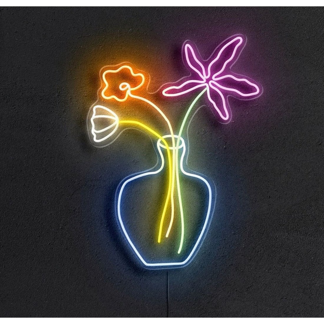 Vase Of Flowers Led Sign Business Neon Sign - Shineneon