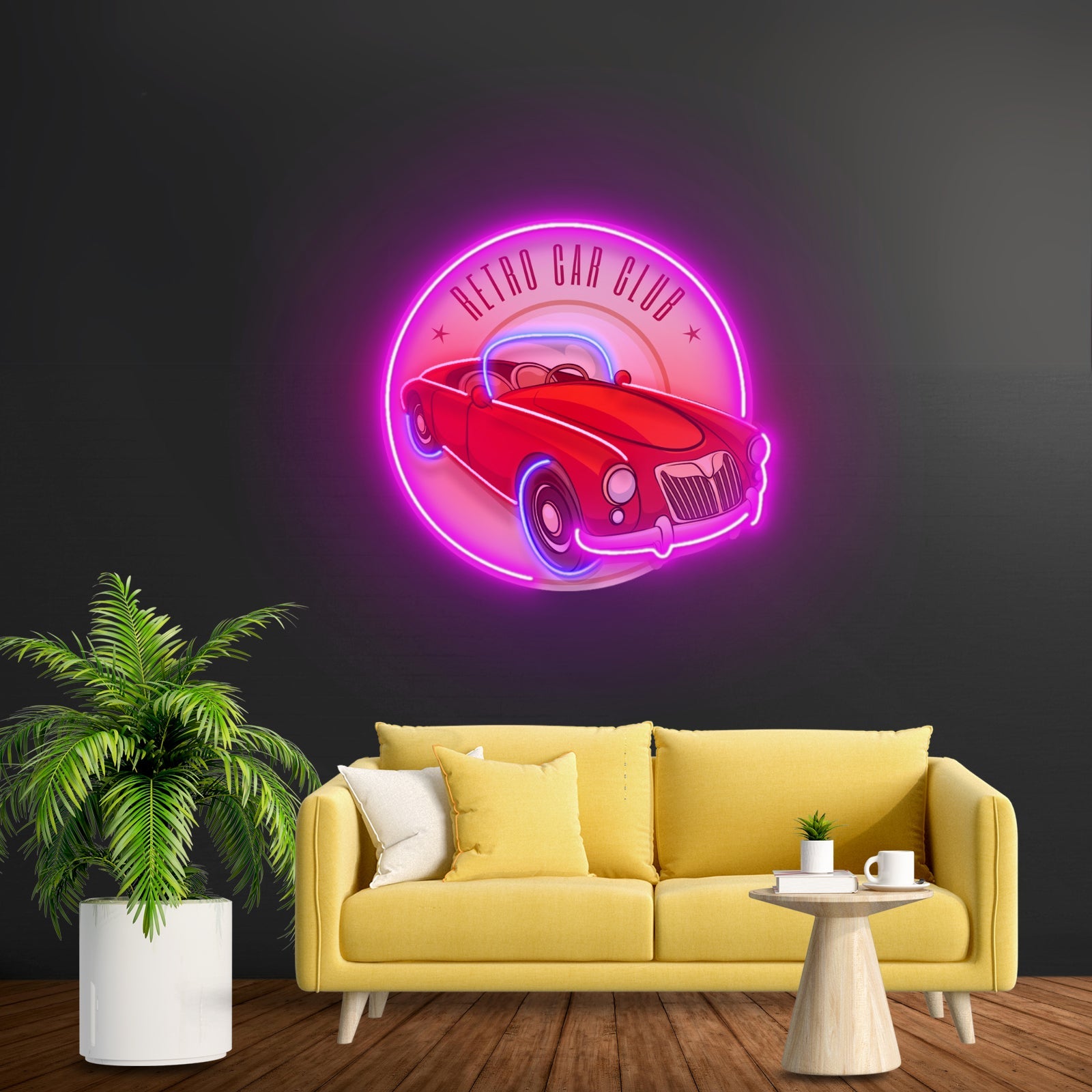 Vector Retro Car Label Led Neon Sign Light Custom Led Signs - Shineneon