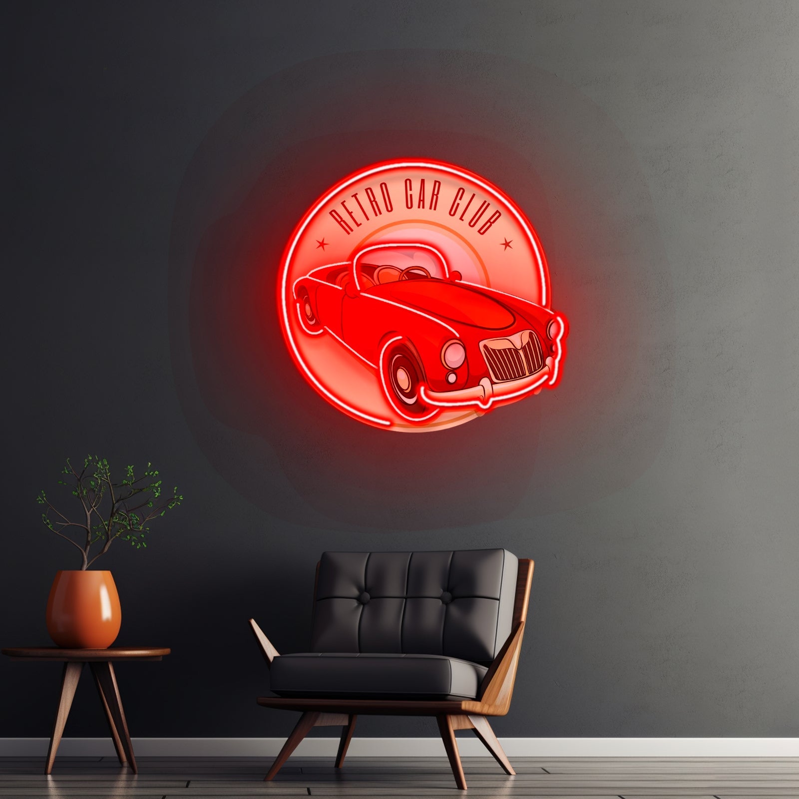 Vector Retro Car Label Led Neon Sign Light Custom Led Signs - Shineneon