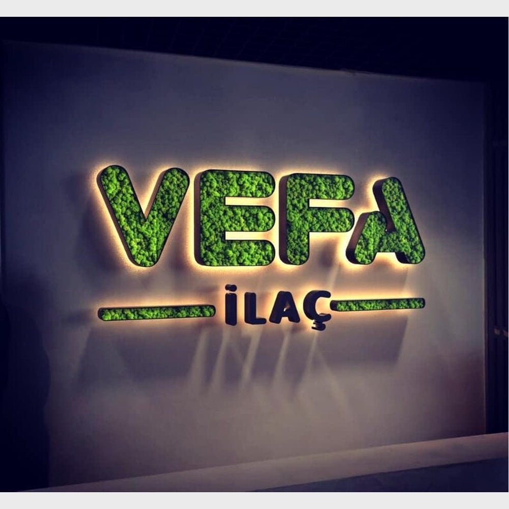 Vefa Ilac 3D Moss Letter Sign - Shineneon