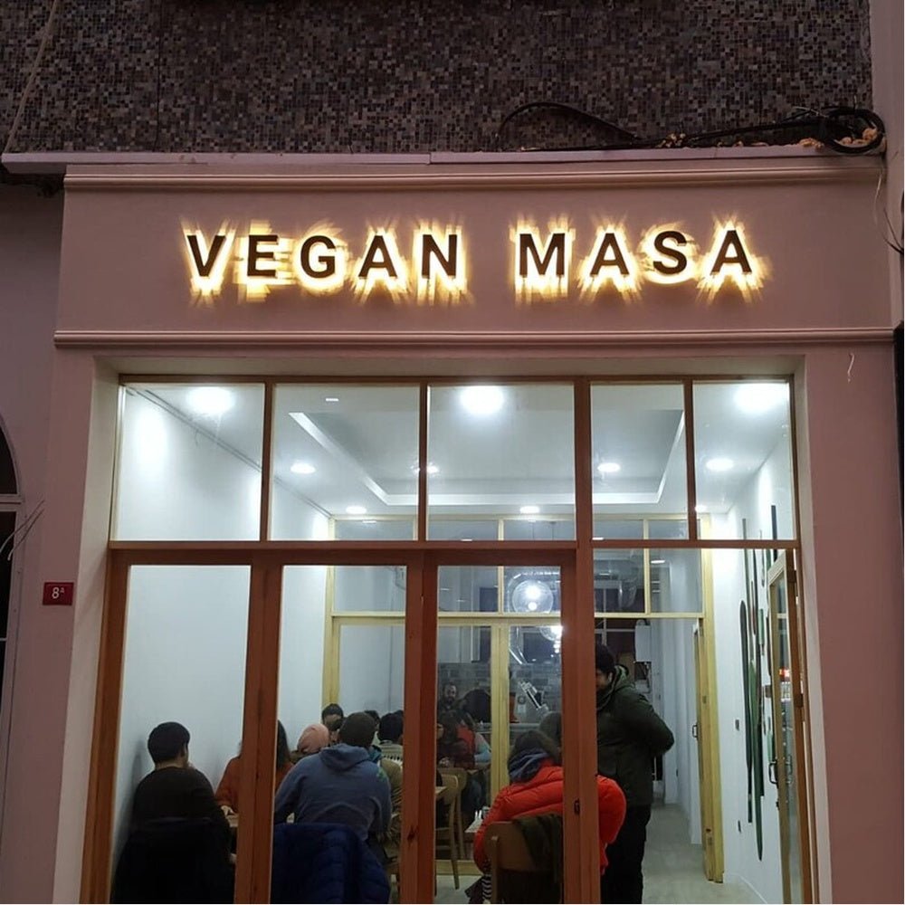 Vegan Masa 3D Backlit Channel Letters Led Light Sign - Shineneon