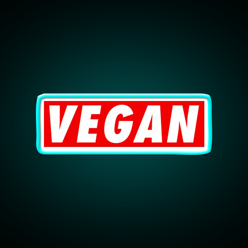 Vegan The Future Gym Fitness Led Neon Sign Rgb Color - Size and dimension reference