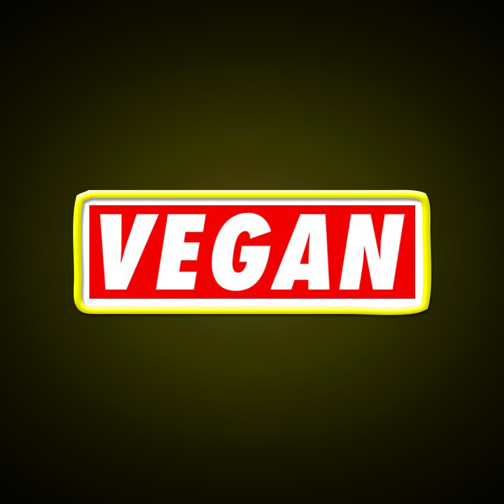Vegan The Future Gym Fitness Led Neon Sign Rgb Color - Custom LED neon sign front view