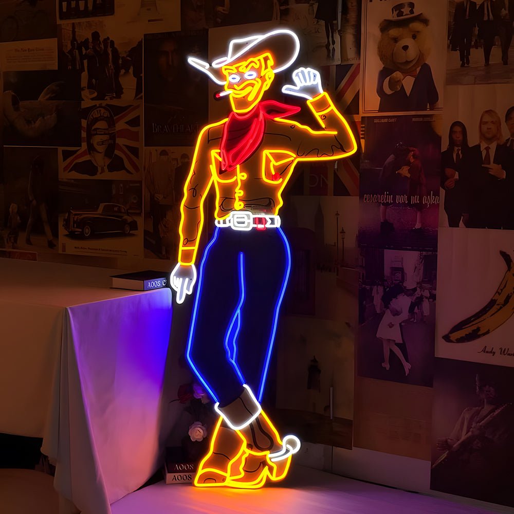 Vegas Vic Cowboy Led Neon Sign - Shineneon