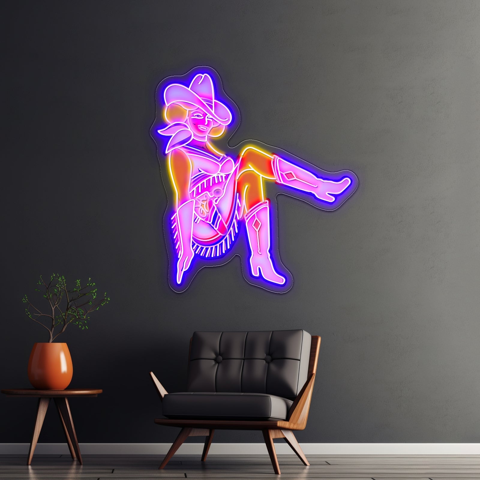 Vegas Vickie Cowgirl Led Sign Business Neon Sign - Shineneon