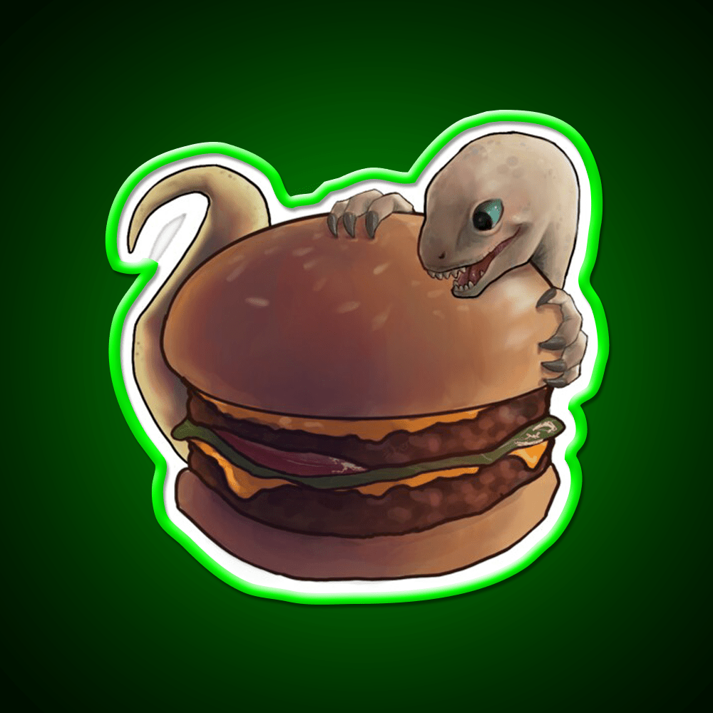 Velociburger Fast Food Led Neon Sign For Burger Place Rgb Color - Shineneon