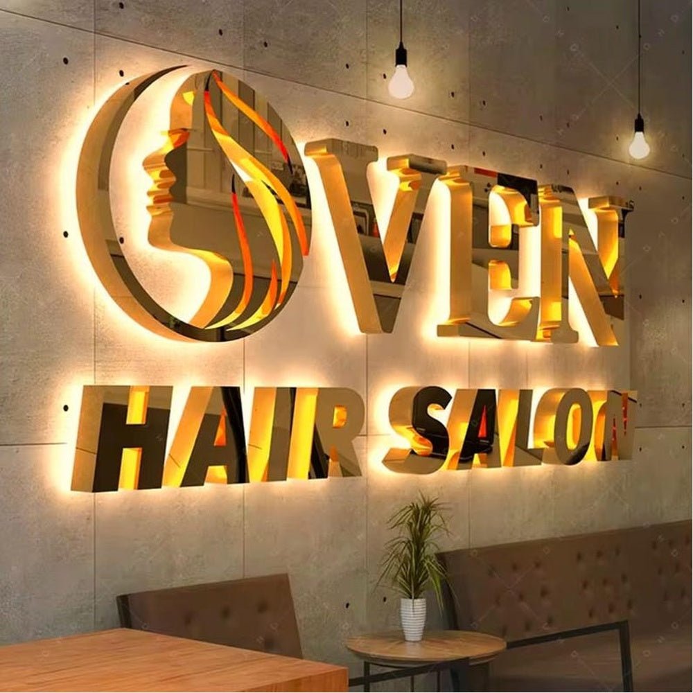 Ven Hair Salon 3D Backlit Channel Letters Led Light Sign - Shineneon
