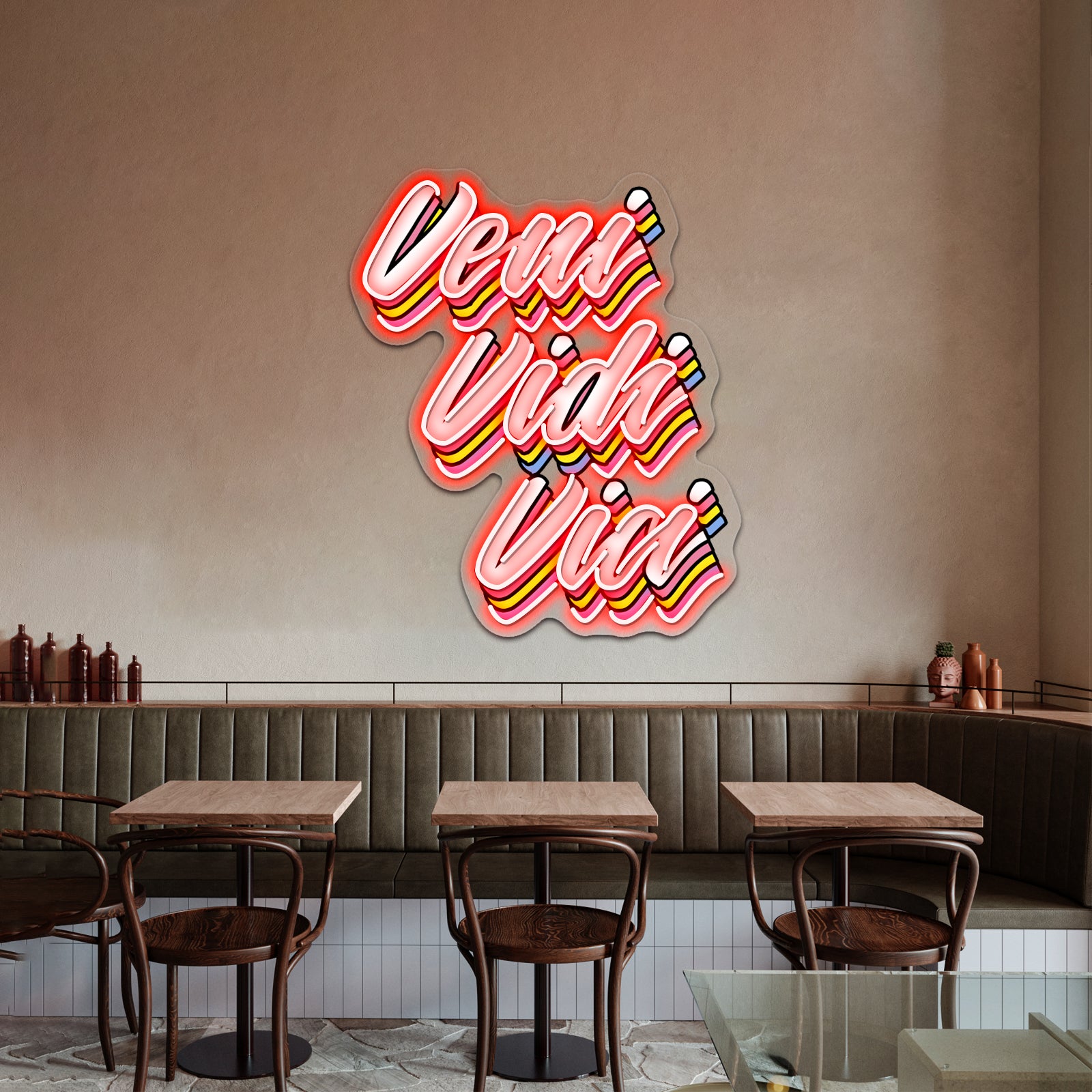 Veni Vidi Vici Pop Latin Artwork Neon Signs Custom | Shineneon
