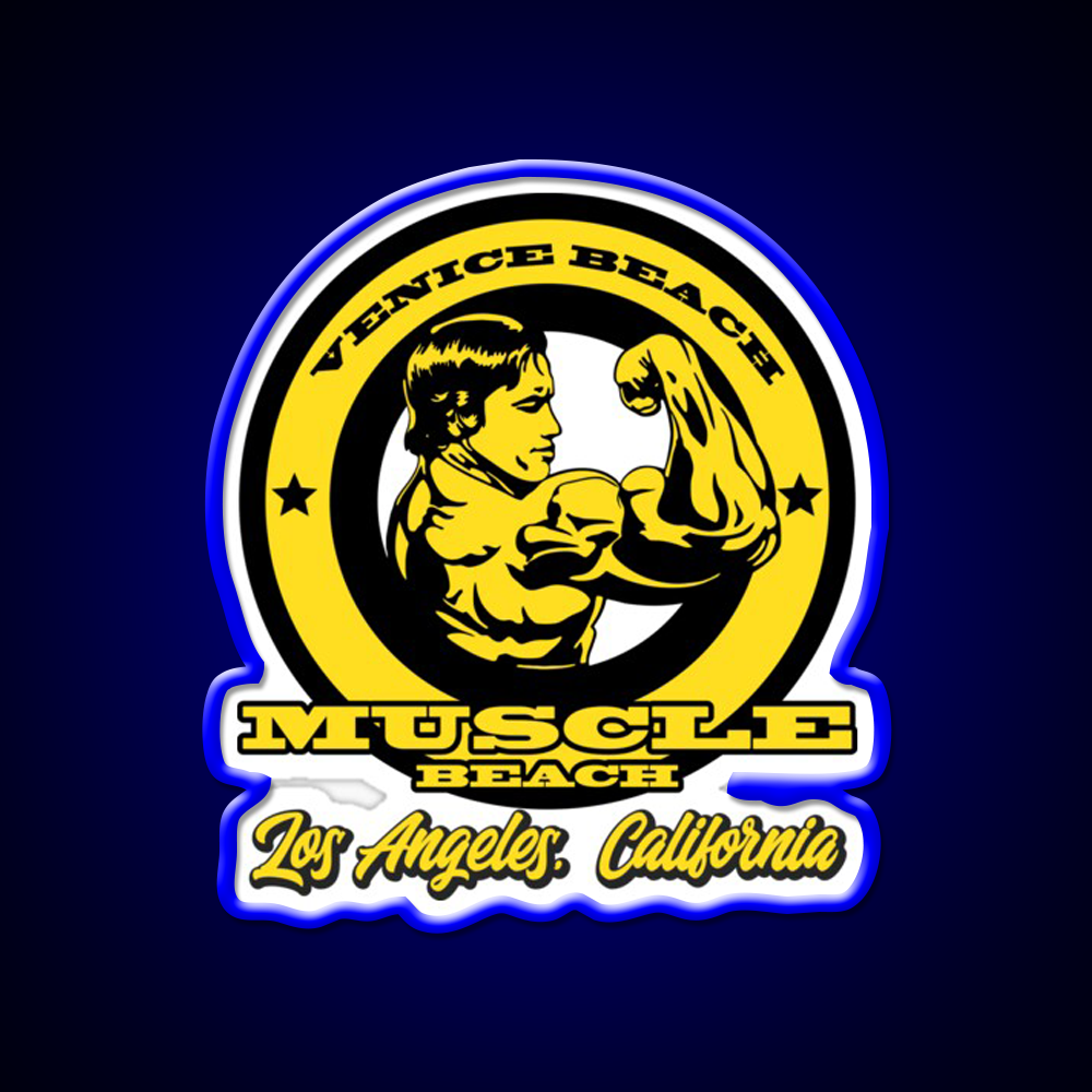 Venice Beach Arnold Schwarzenegger Gym Fitness Led Neon Sign Rgb Color - LED neon sign view 5