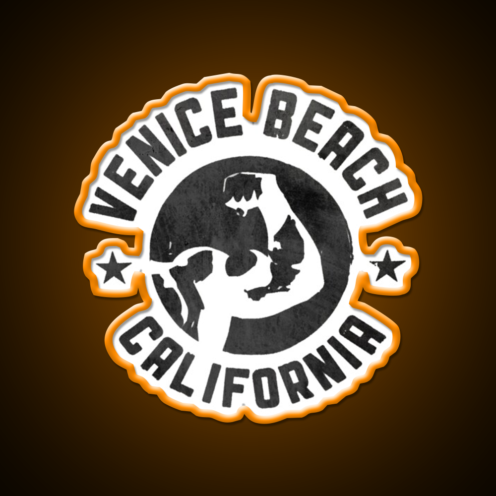 Venice Beach California Gym Fitness Led Neon Sign Rgb Color - LED neon sign view 6