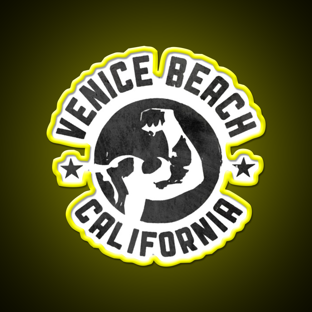 Venice Beach California Gym Fitness Led Neon Sign Rgb Color - LED neon sign view 7
