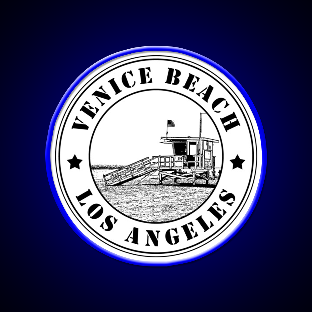Venice Beach Los Angeles California Usa Baywatch Gym Fitness Led Neon Sign Rgb Color - LED neon sign view 5