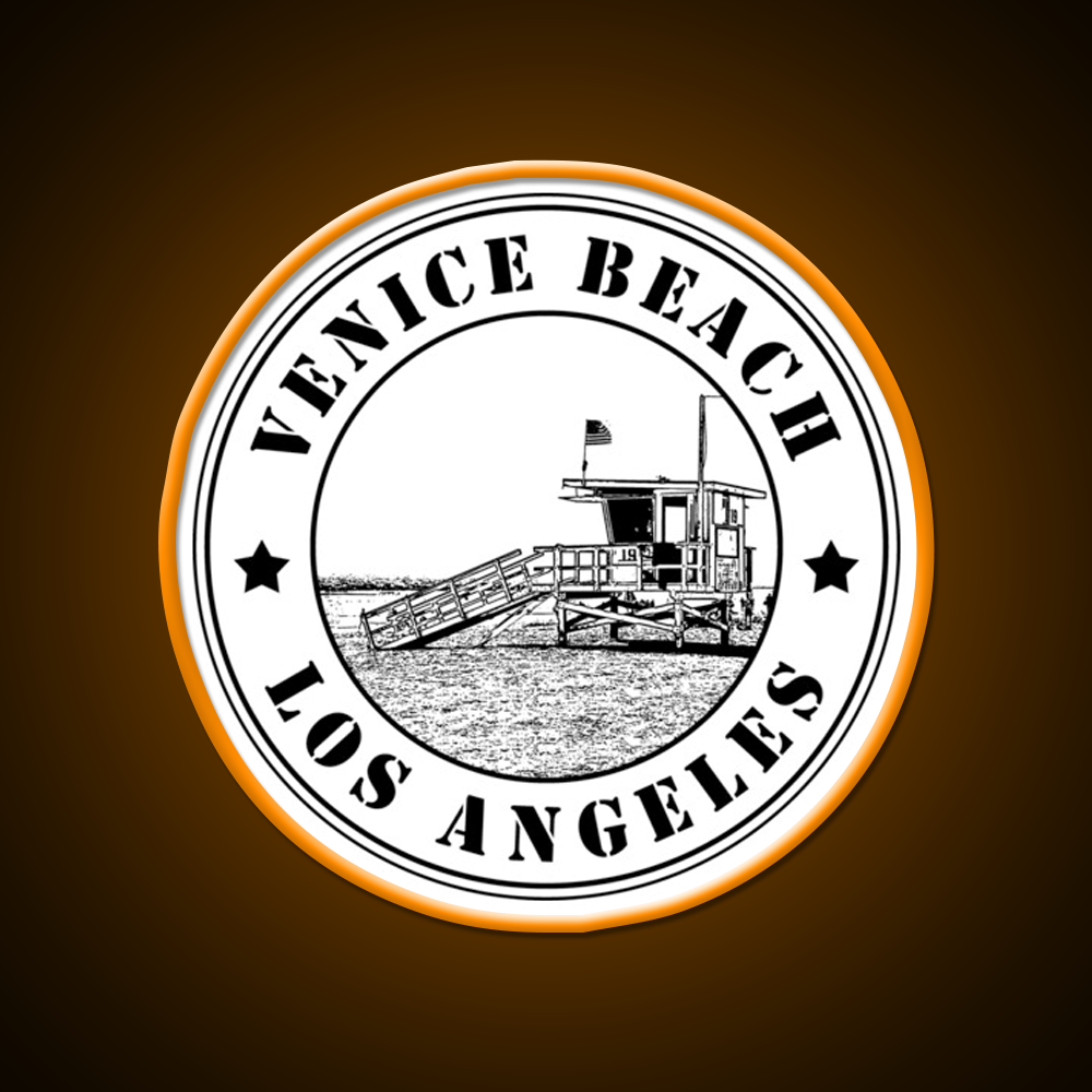 Venice Beach Los Angeles California Usa Baywatch Gym Fitness Led Neon Sign Rgb Color - LED neon sign view 6