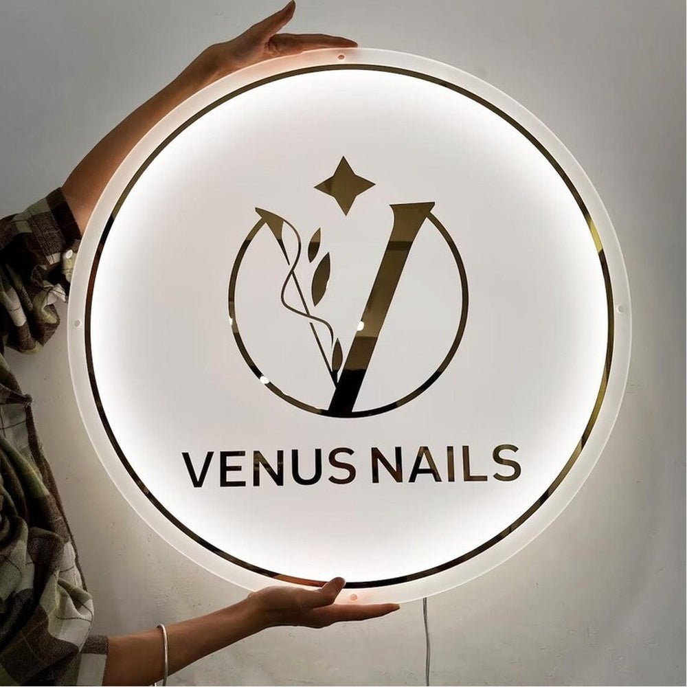 Venus Nails Acrylic Business Logo Sign - Shineneon
