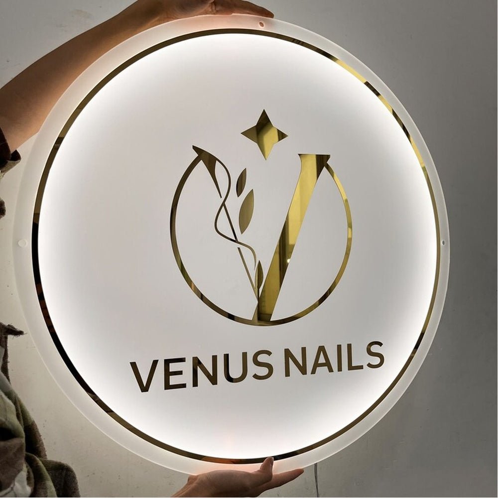 Venus Nails Acrylic Business Logo Sign - Shineneon