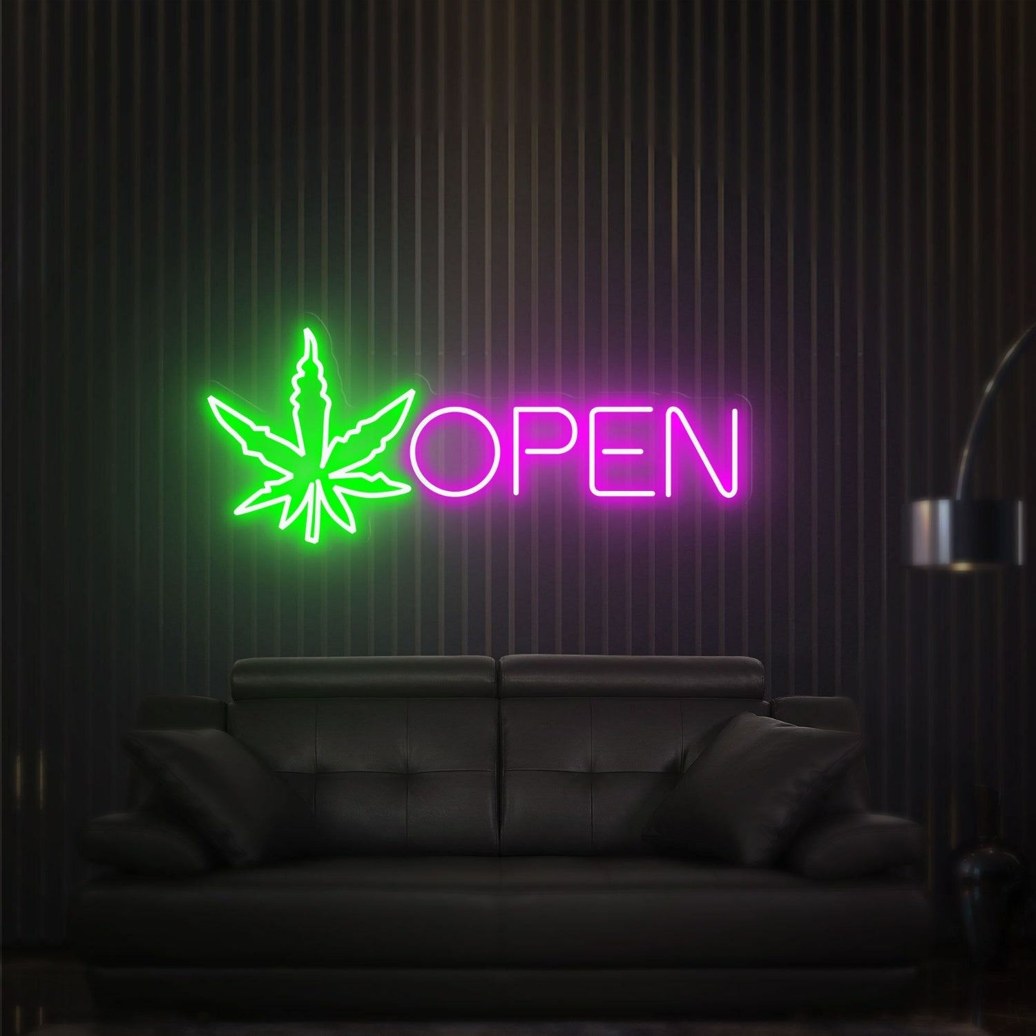 Versatile Open Cannabis Led Neon Sign Wall Art For Chic Home Decor | Shineneon