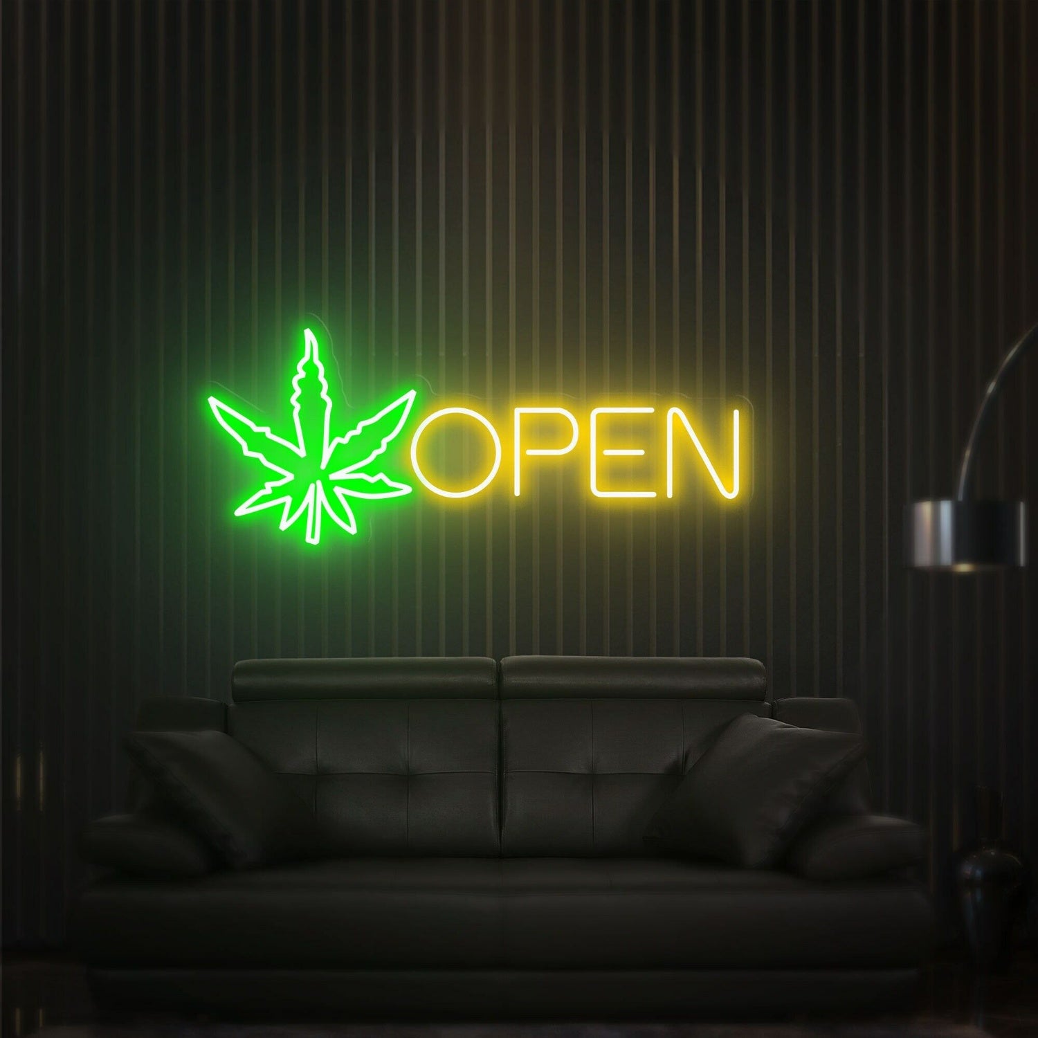 Versatile Open Cannabis Led Neon Sign Wall Art For Chic Home Decor | Shineneon