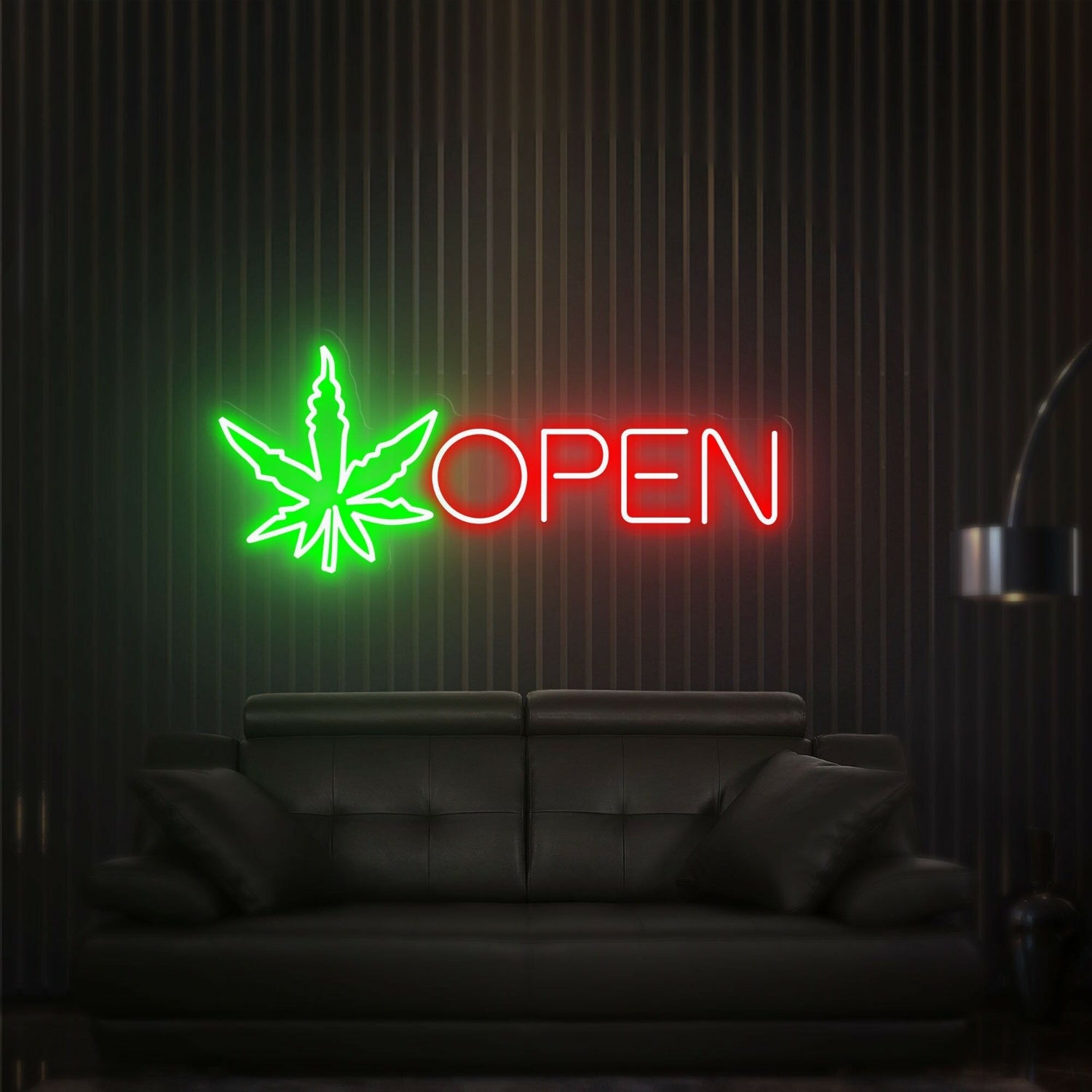 Versatile Open Cannabis Led Neon Sign Wall Art For Chic Home Decor | Shineneon