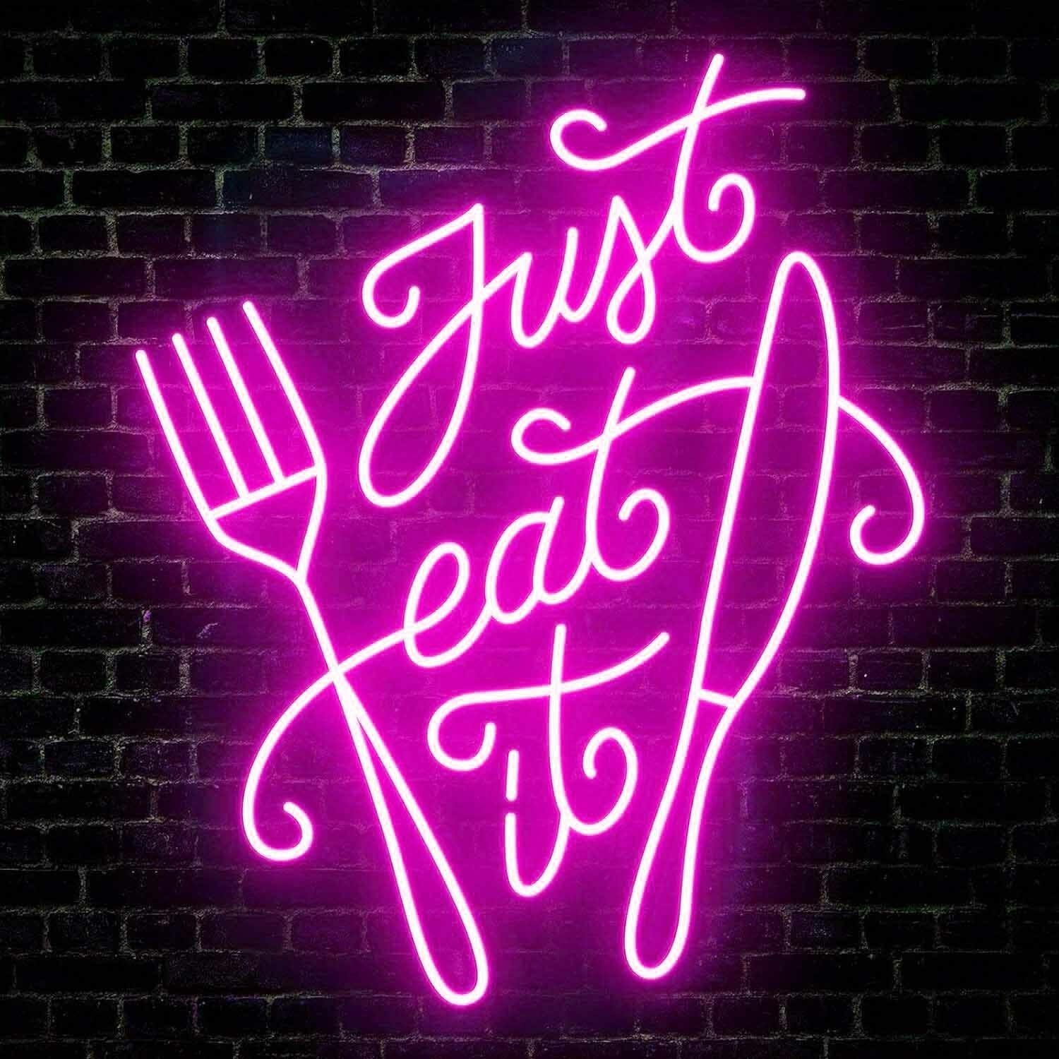 Vibrant Just Eat It Restaurant Led Neon Sign | Shineneon
