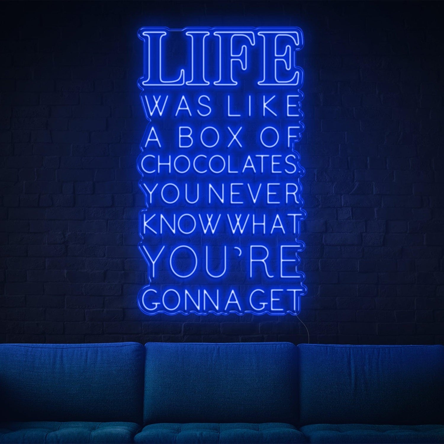 Vibrant Pink Retro Life Like A Box Of Chocolates Led Neon Sign For Home Decor | Shineneon