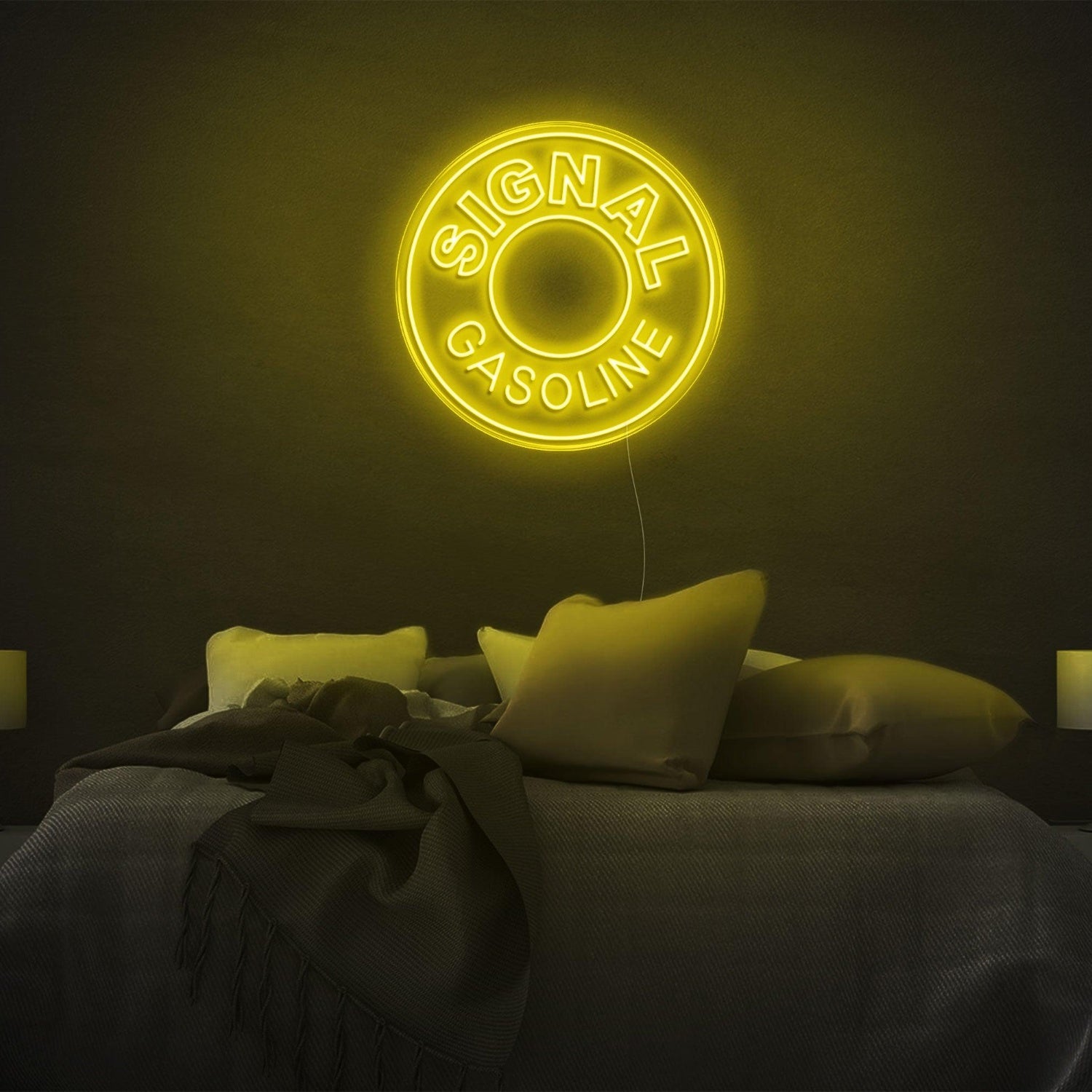Vibrant Purple Circular Led Neon Sign For Bedroom Wall Decor | Shineneon
