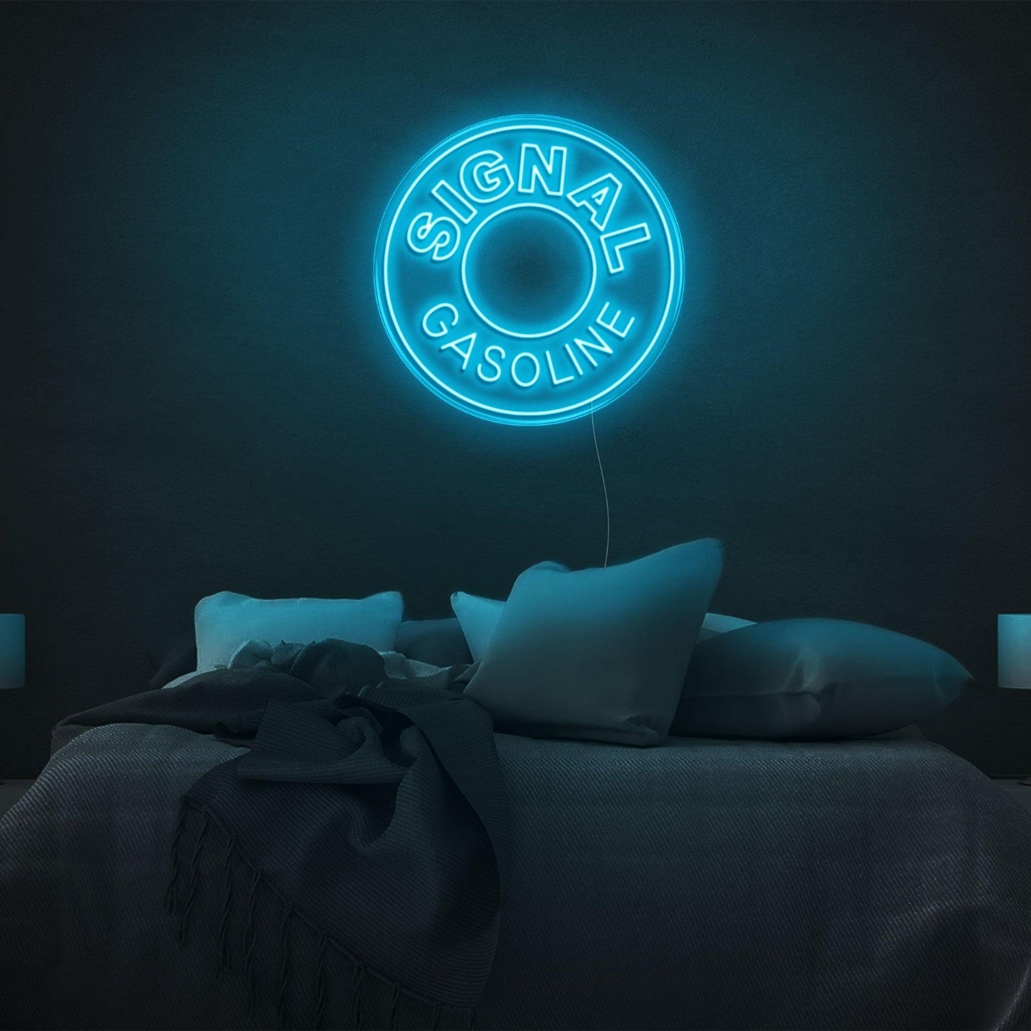 Vibrant Purple Circular Led Neon Sign For Bedroom Wall Decor | Shineneon