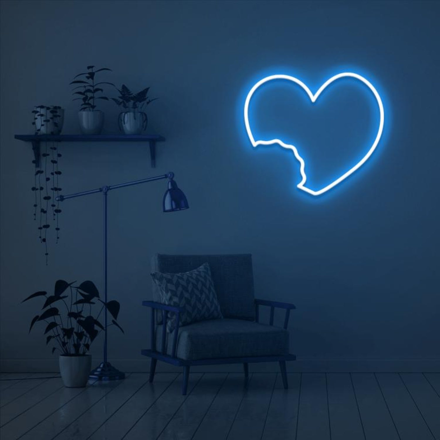 Vibrant Red Bitten Heart Led Neon Sign For Indoor Wall Decor | Shineneon