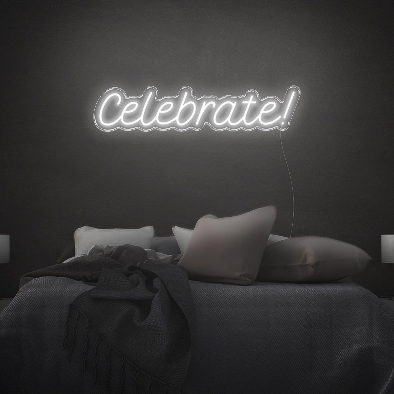 Vibrant Teal Celebration Led Neon Sign For Bedroom Decor And Party Ambiance | Shineneon