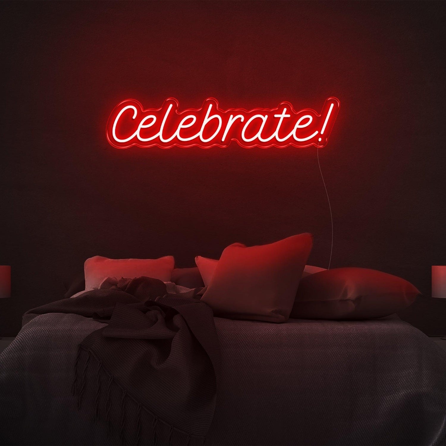 Vibrant Teal Celebration Led Neon Sign For Bedroom Decor And Party Ambiance | Shineneon