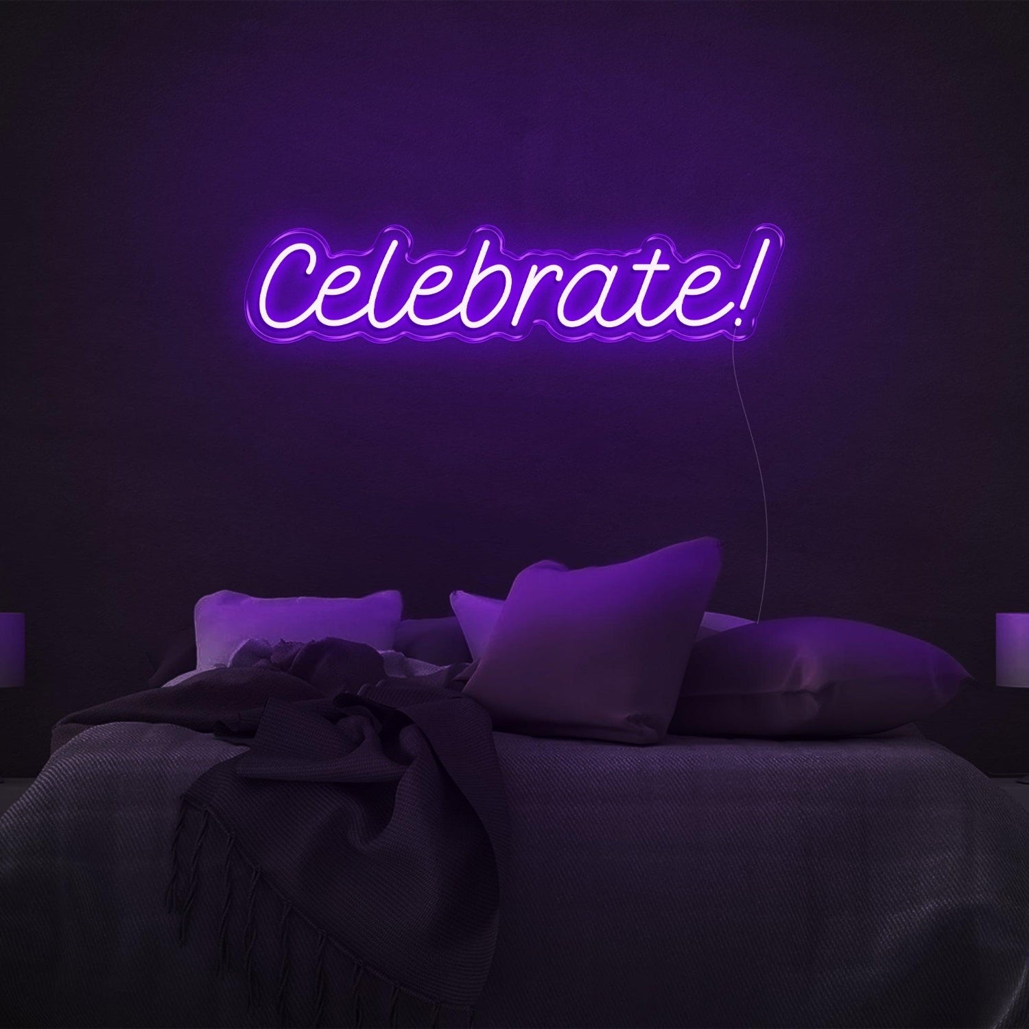 Vibrant Teal Celebration Led Neon Sign For Bedroom Decor And Party Ambiance | Shineneon