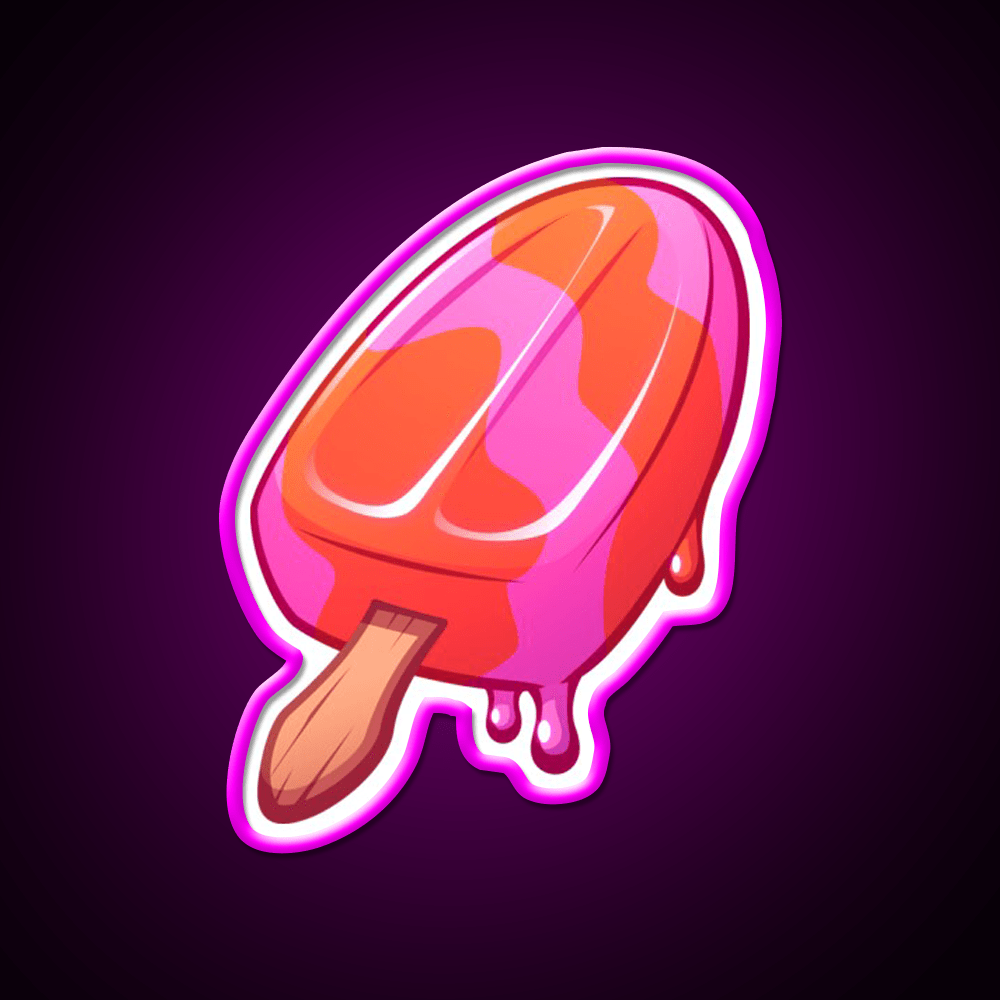 Video Game Popsicle Fruity Snack Food Led Neon Sign Rgb Color - Shineneon