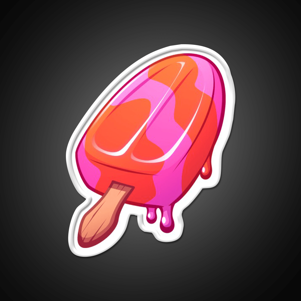 Video Game Popsicle Fruity Snack Food Led Neon Sign Rgb Color - Shineneon