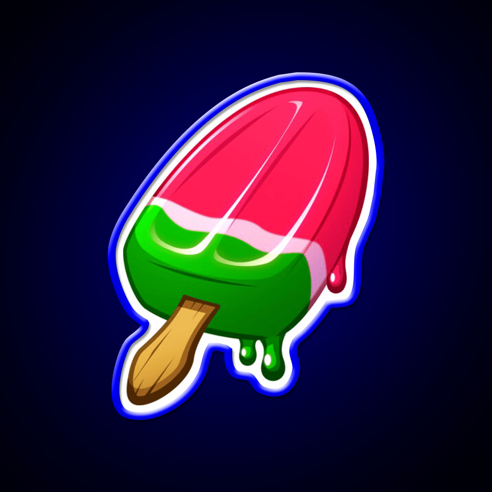 Video Game Popsicle Melon Snack Food Led Neon Sign Rgb Color - Shineneon