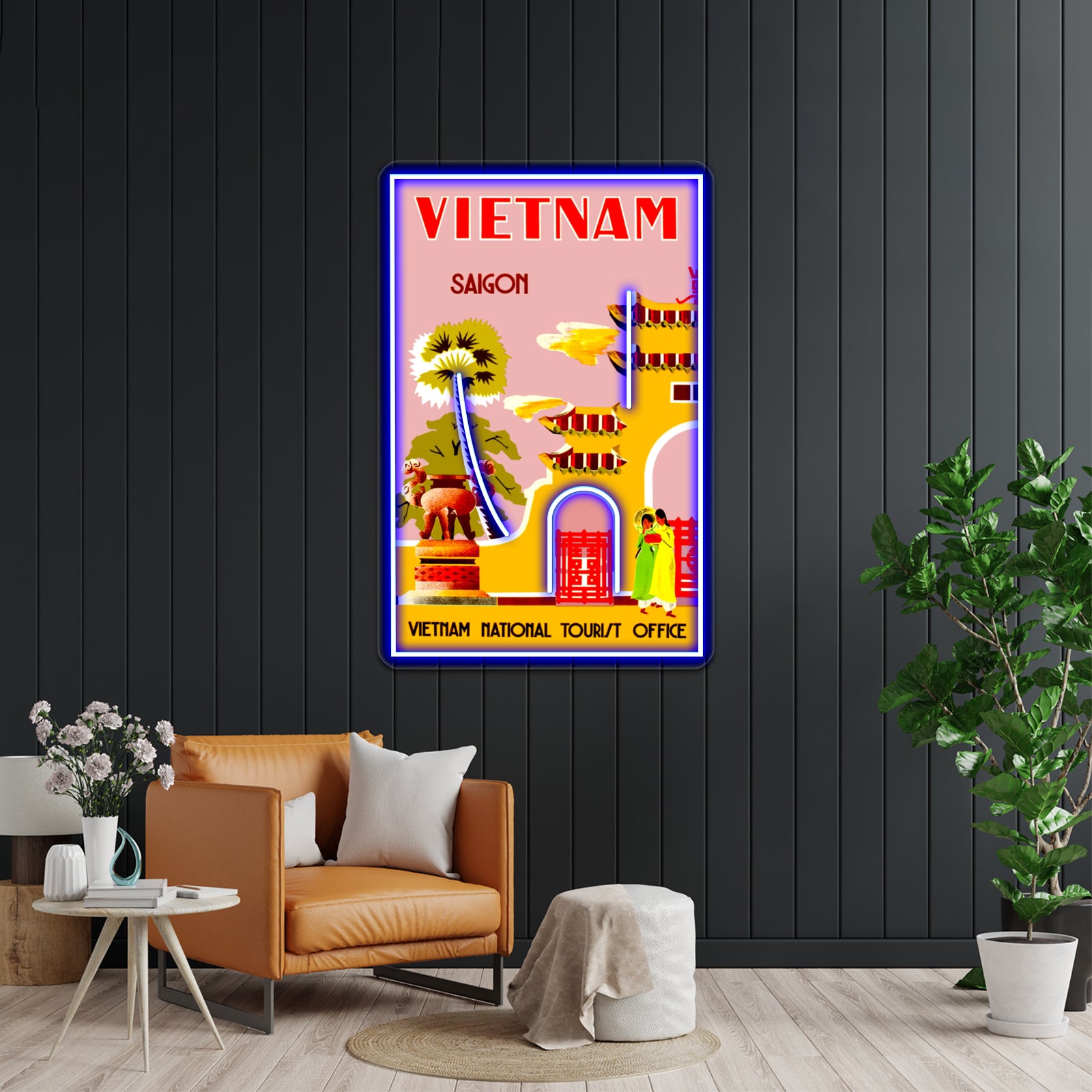 Vietnam Vintage Travel To Saigon Advertising Print Wall Artwork Neon Signs | Shineneon