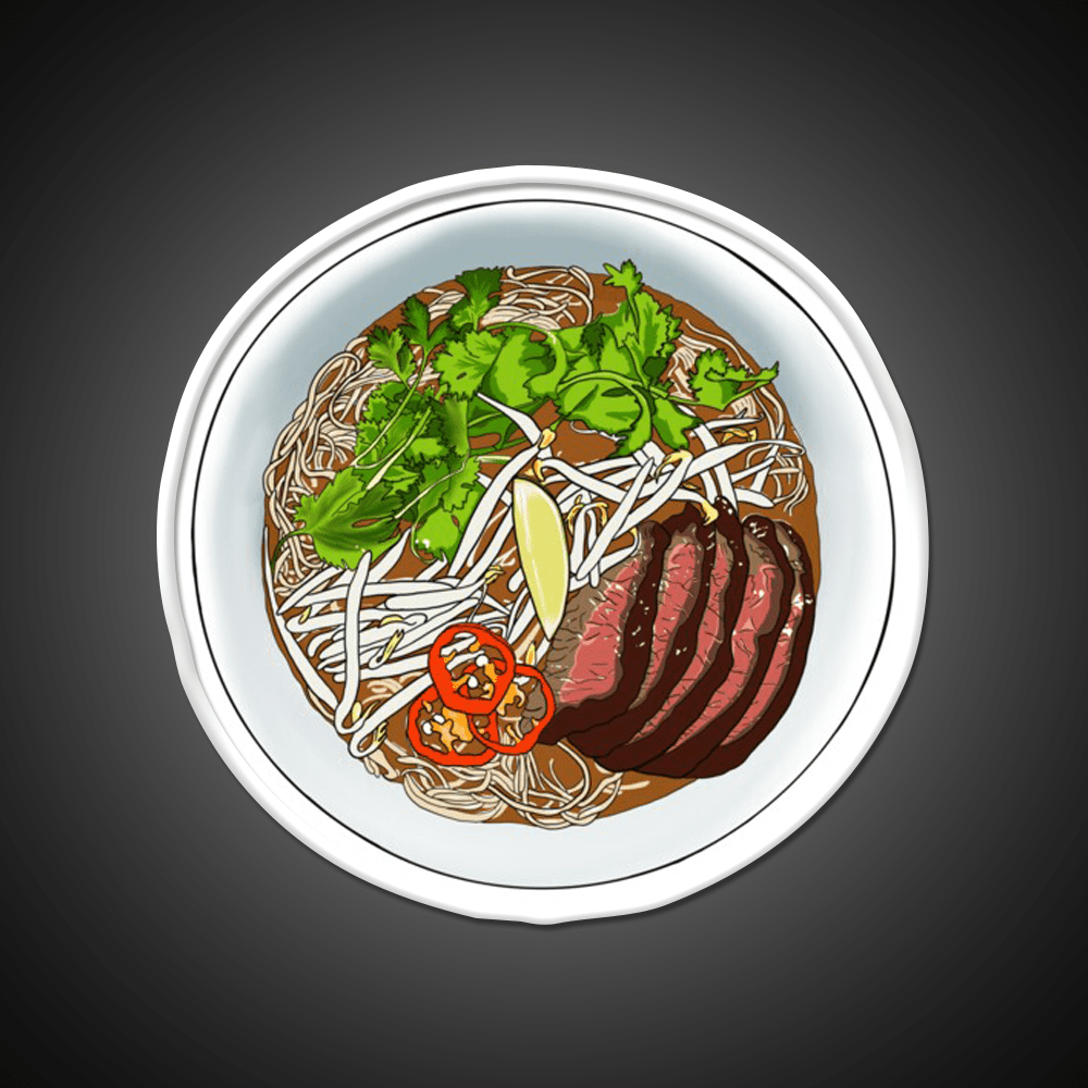 Vietnamese Pho Noodles Fast Food Led Neon Sign For Burger Place Rgb Color - Shineneon