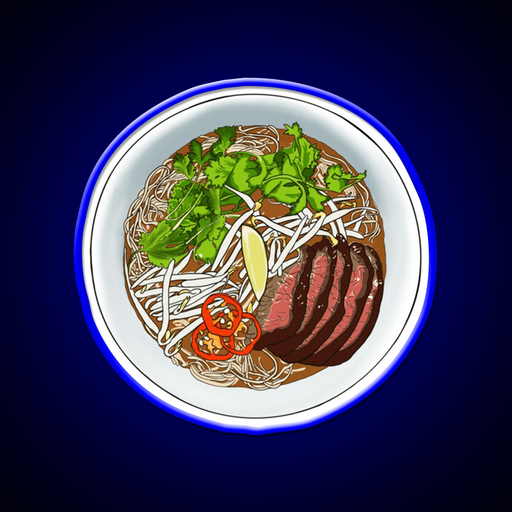 Vietnamese Pho Noodles Fast Food Led Neon Sign For Burger Place Rgb Color - Shineneon