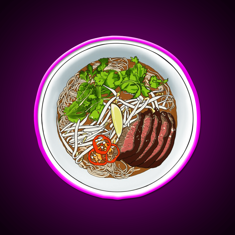Vietnamese Pho Noodles Fast Food Led Neon Sign For Burger Place Rgb Color - Shineneon