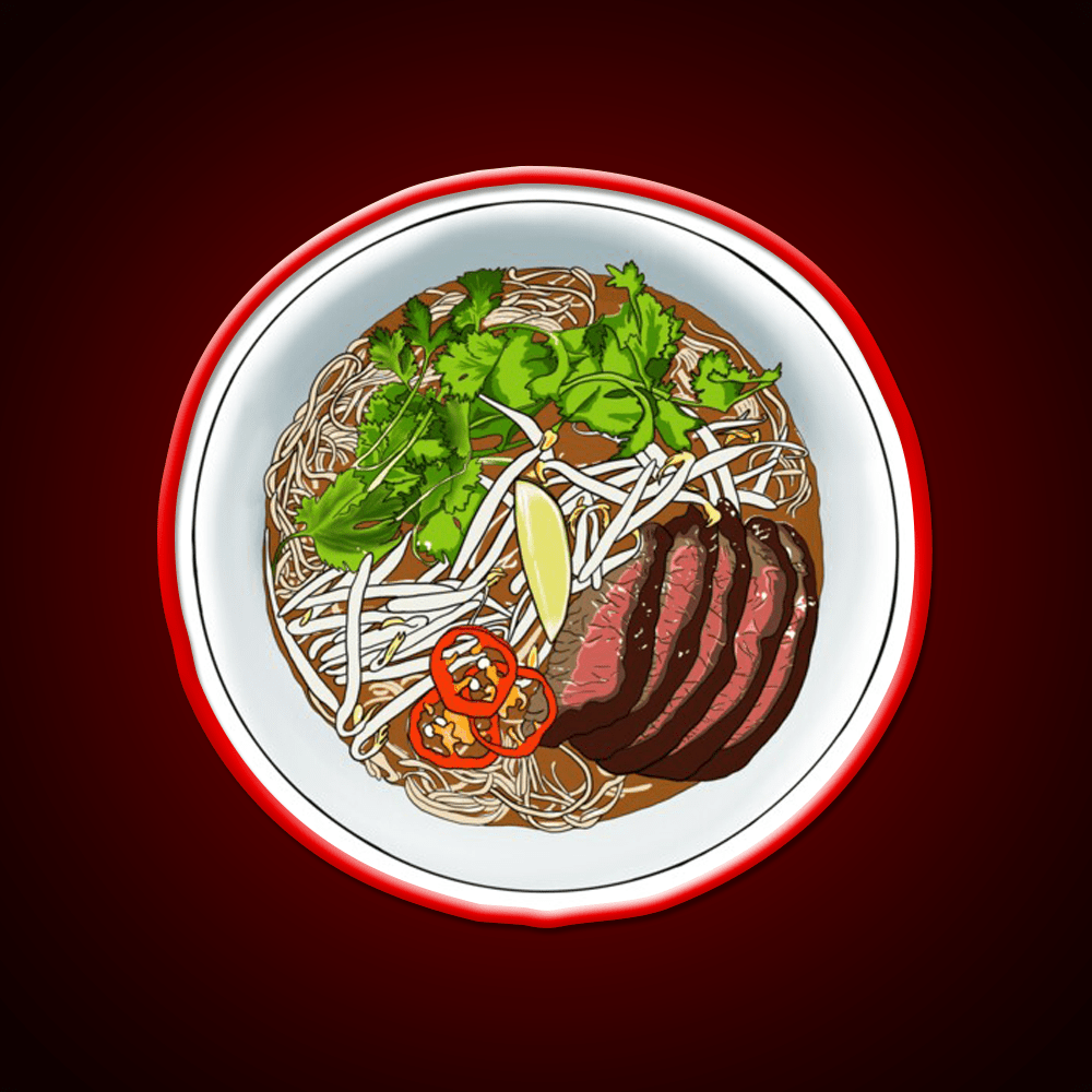 Vietnamese Pho Noodles Fast Food Led Neon Sign For Burger Place Rgb Color - Shineneon