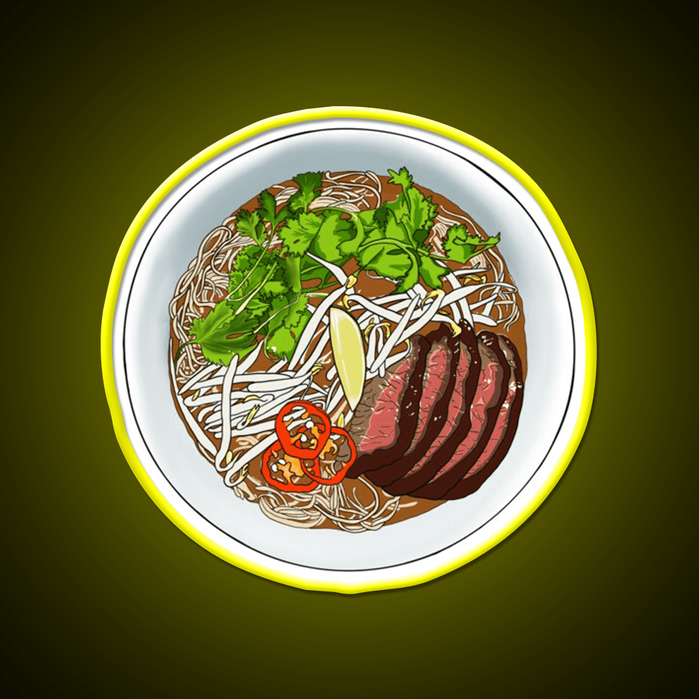 Vietnamese Pho Noodles Fast Food Led Neon Sign For Burger Place Rgb Color - Shineneon