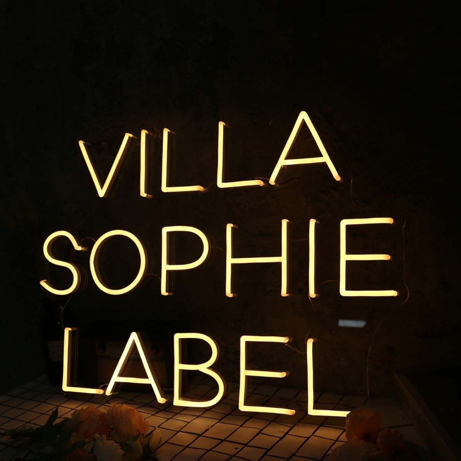 Villa Sophie Label Yellow Led Neon Sign - Shineneon
